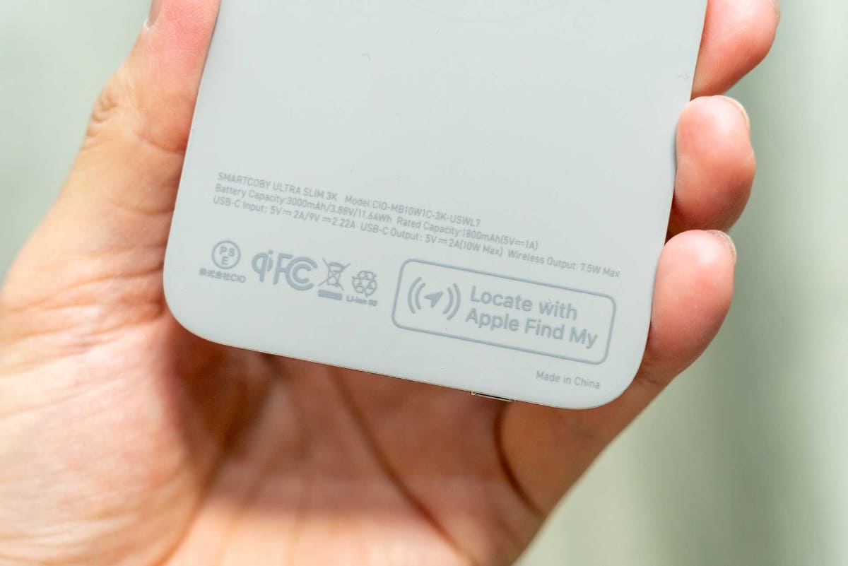 「SMARTCOBY ULTRA SLIM 3K」はFind My(探す)対応の、なくしもの防止タグを内蔵