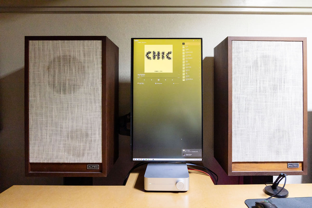 CHIC MystiqueをUSB-DACを介して聴いている様子