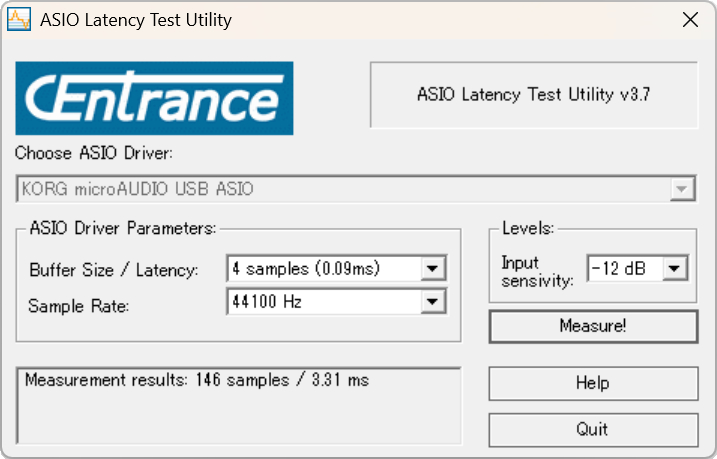 4 Samples/44.1kHzの結果