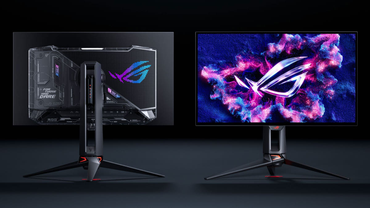 こちらは、ASUS「ROG Swift OLED PG27UCWM」。画面サイズは27インチ、解像度は3,840×2,160ピクセル。リフレッシュレート240Hzで、フルHD時は最大480Hz。パネルはネイティブ10ビット駆動。色域は、DCI-P3カバー率99%。発売は2026年第3四半期を予定。予想価格は1,300ドル