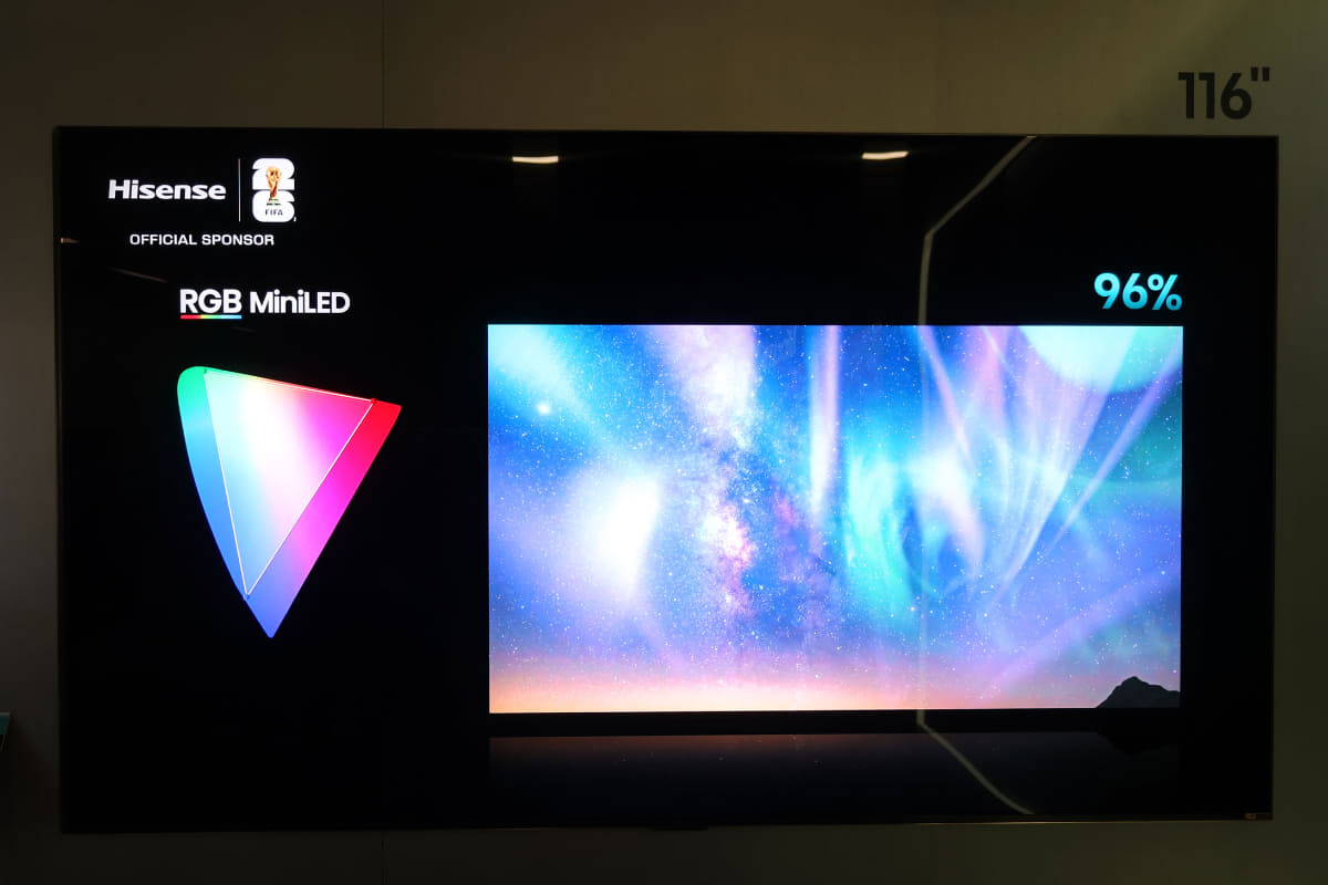 会場で流れていた「RGBミニLED evo」の解説動画の1シーン