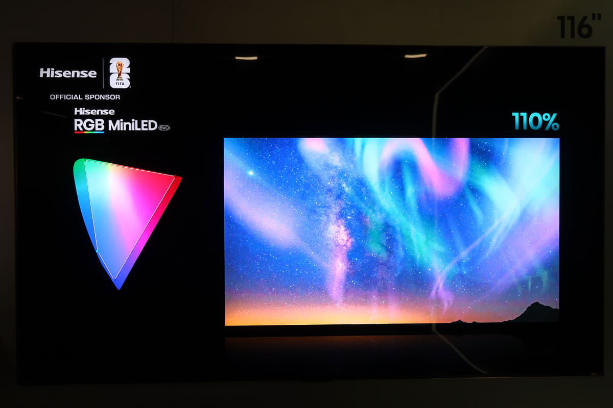 会場で流れていた「RGBミニLED evo」の解説動画の1シーン