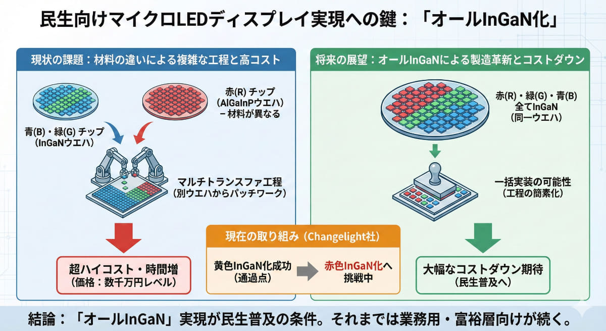 マイクロLEDディスプレイ民生化への道のり