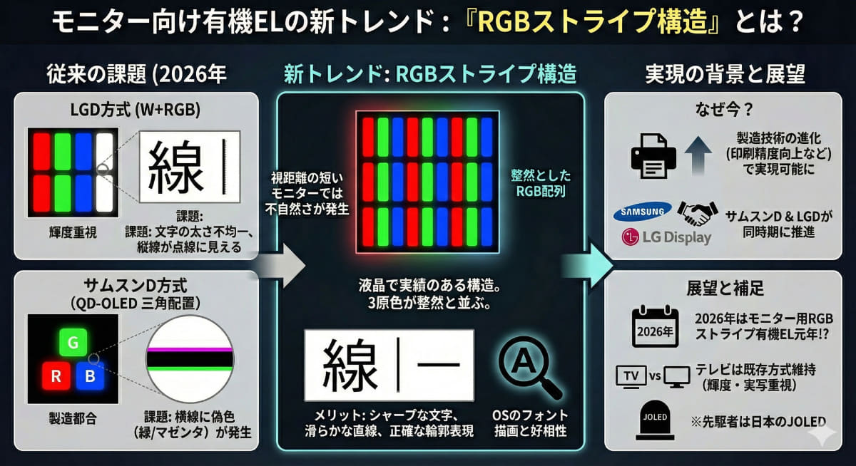 韓国勢の有機ELパネルがこぞって「RGBストライプ構造｣の採用を表明