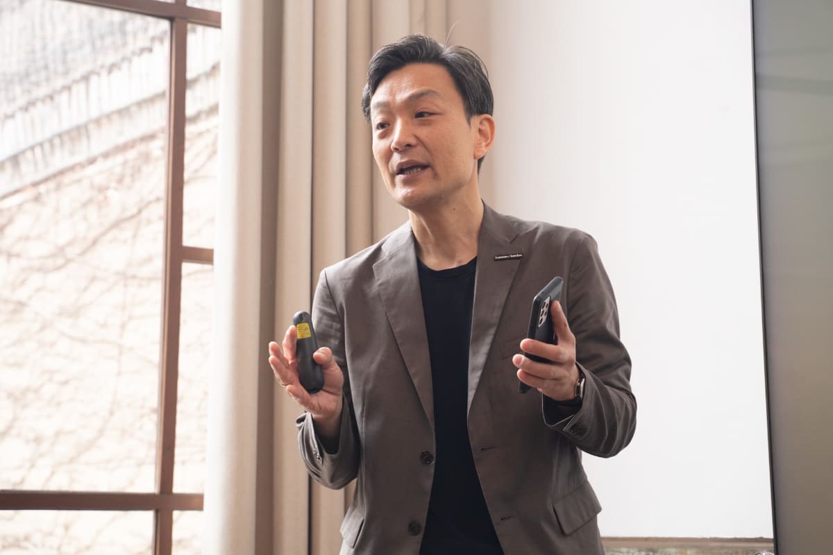ハーマンインターナショナルマーケティング部 濱田直樹シニアマネージャーも登壇した