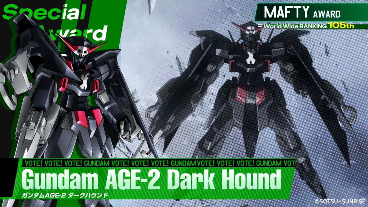 ガンダム AGE-2 ダークハウンド<br><span class="fnt-70">(C)創通・サンライズ　(C)創通・サンライズ・MBS</span>