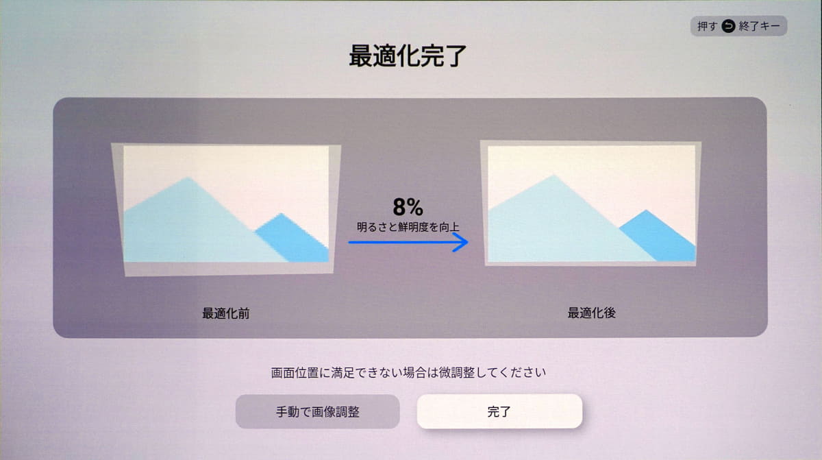 「光学画像最適化」は効果が高い