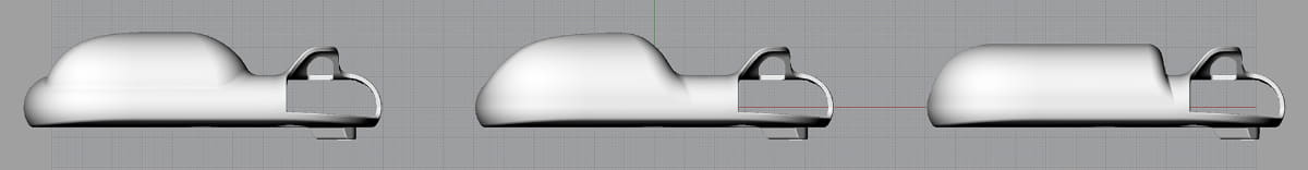操作性と携帯性のバランスを最適にするために、グリップの設計を試行錯誤したという