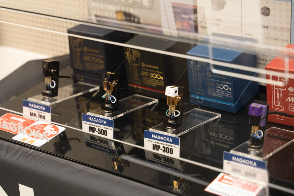 NAGAOKAのブースでは、カートリッジを多数用意し、聴き比べができる予定だ