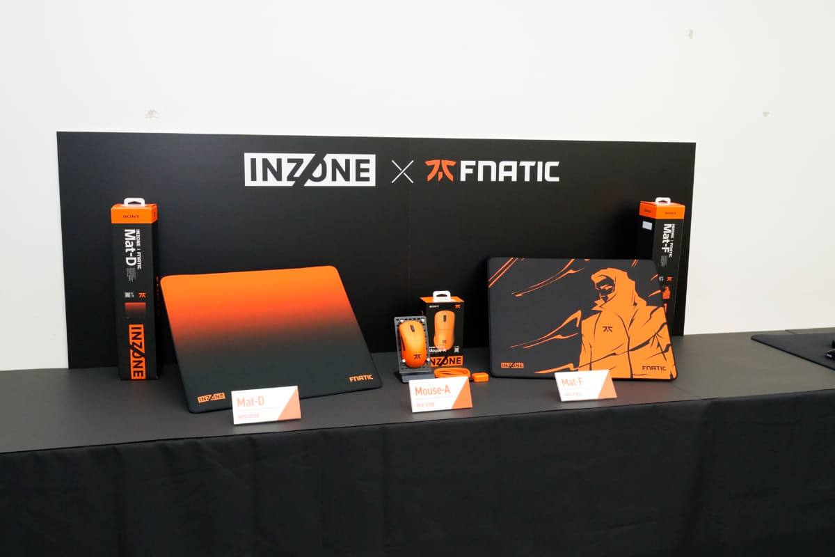 Fnaticコラボカラーモデル。左からMat-D、Mouse-A、Mat-F