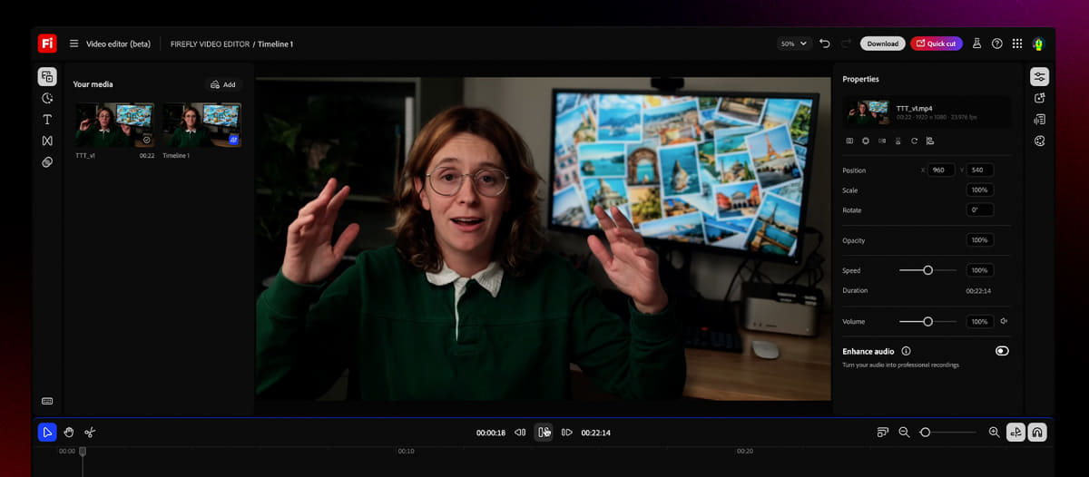 Fireflyの動画エディター