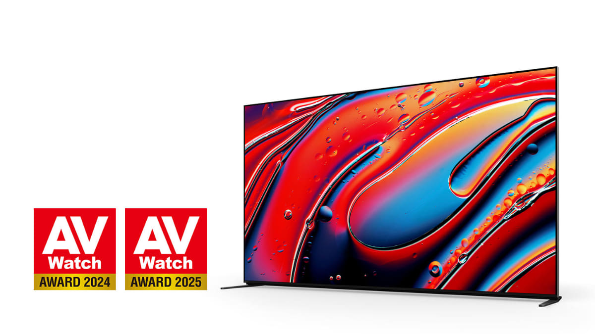 BRAVIA 9は、その年の最も優れたテレビを選出する「AV Watchアワード」において、2024年および2025年の2年連続で“液晶テレビ大賞”に輝いた