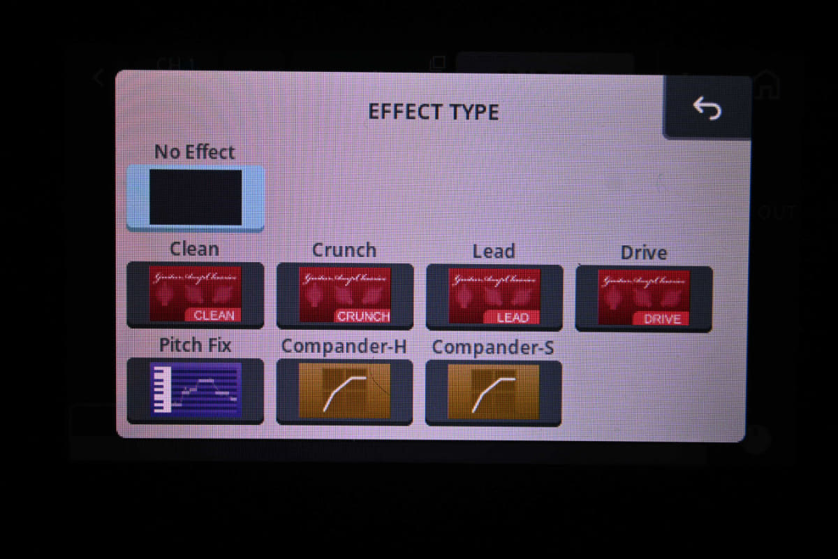 エフェクト選択