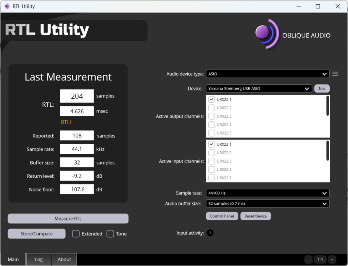 32 Samples/44.1kHzの結果