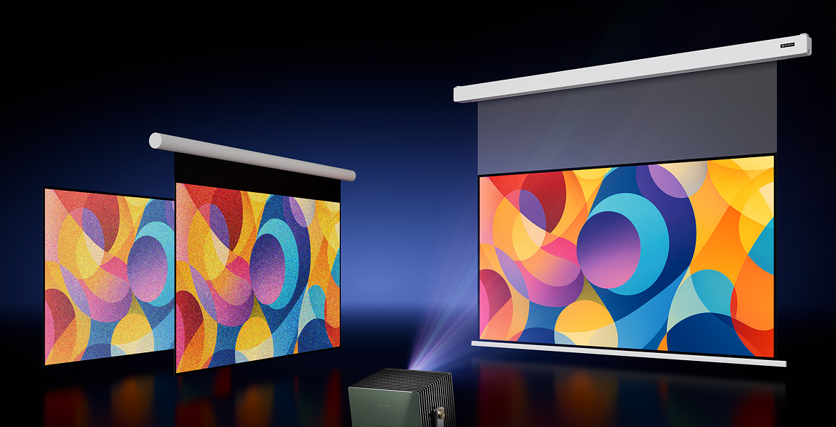 PureVision 電動マットホワイトスクリーン