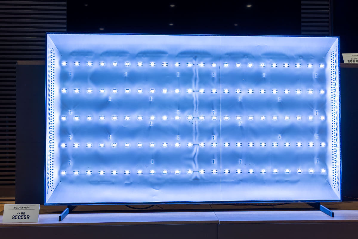 直下型LED(ハイセンス「85C55R」)