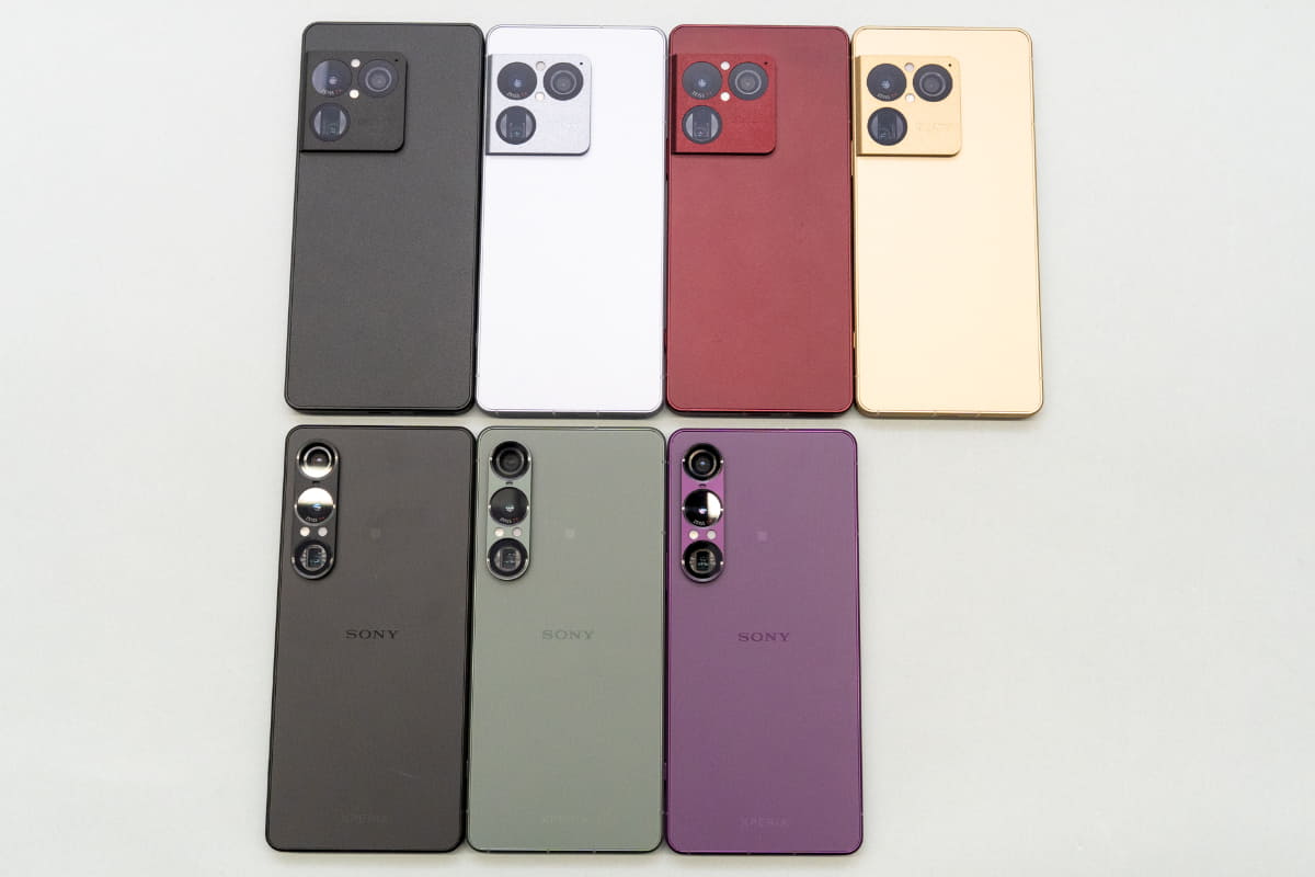 Xperia 1 VIII(上)と前機種のXperia 1 VII(下)