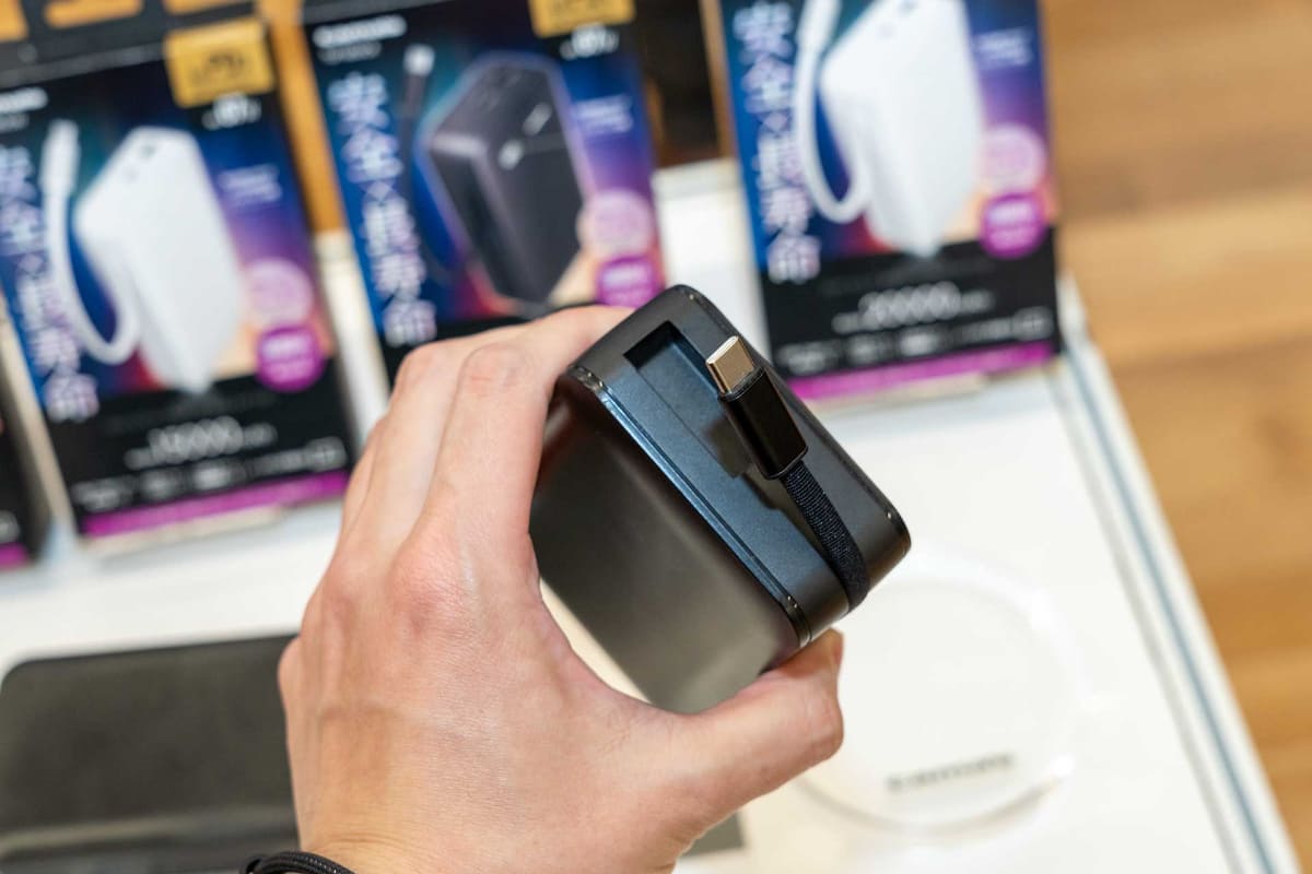 多摩電子工業も準個体バッテリー採用のモバイルバッテリーを展示