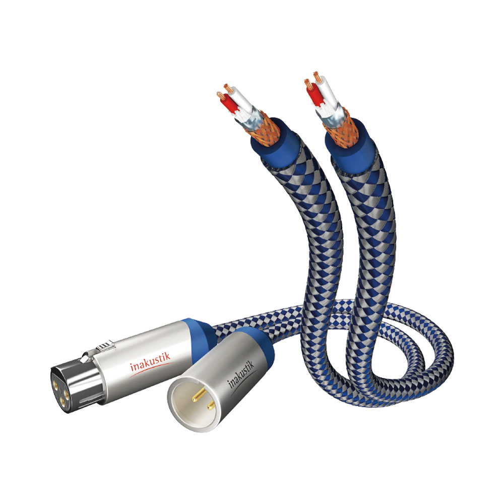 NF-XLR/PREMIUM。XLR接続に対応するオーディオケーブル。高純度OFC銅を採用し、二重シールド構造によって外部ノイズや干渉を低減する。