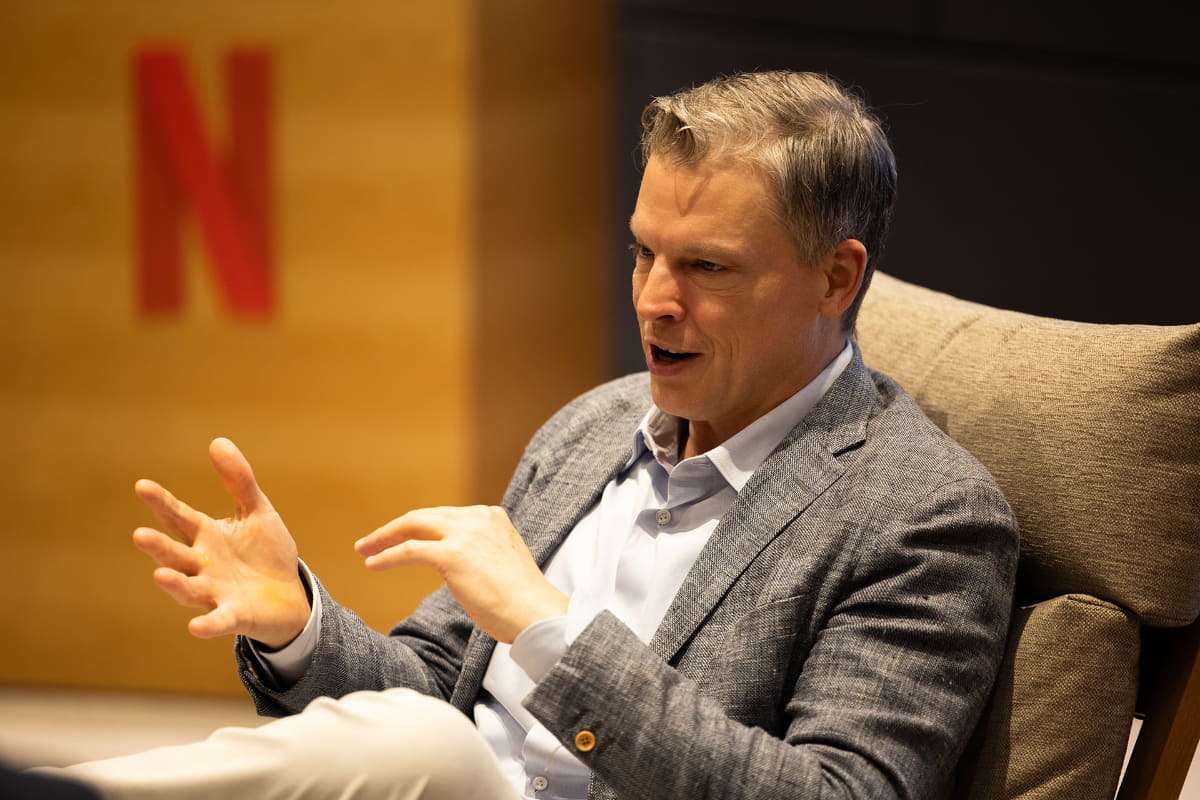 Netflixの共同CEO（最高経営責任者）である、グレッグ・ピーターズ氏