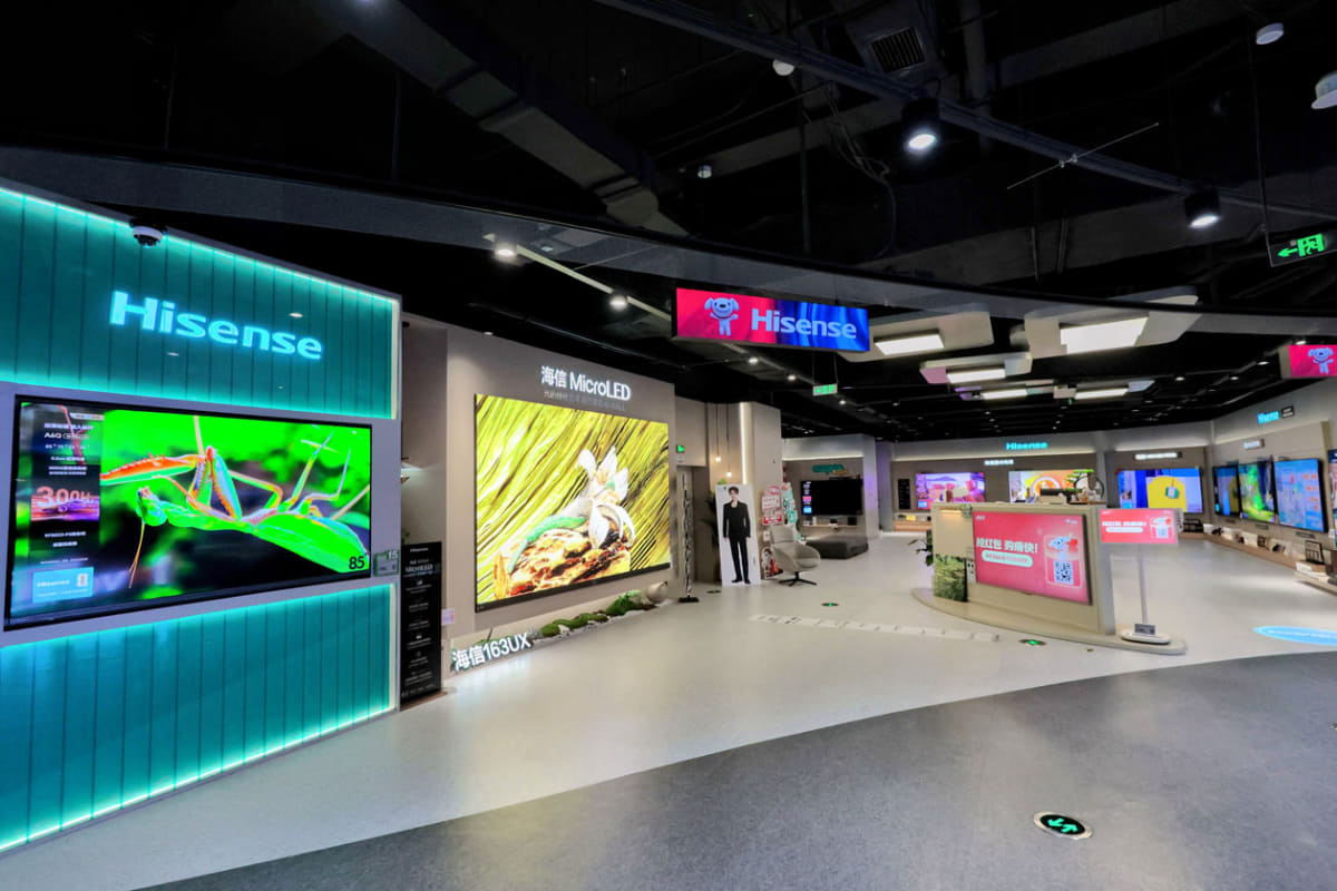 ハイセンスのテレビ売り場