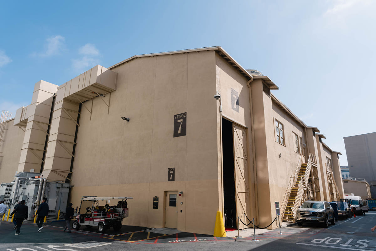 Sony Pictures Studios内にあるStage 7。実際の映像制作にも活用されるスタジオの1つ、このスタジオ内でイベントが開催された