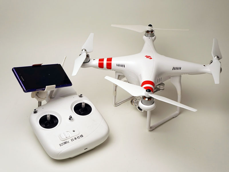 Phantomシリーズはアーム部が固定だった(写真はPhantom2 Vision+)