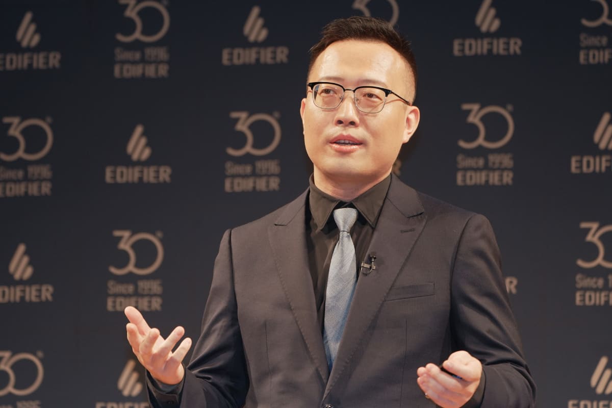 中国本社トップであるEDIFIER Globalグループ CTO兼製品開発統括責任者 温煜Stanley氏