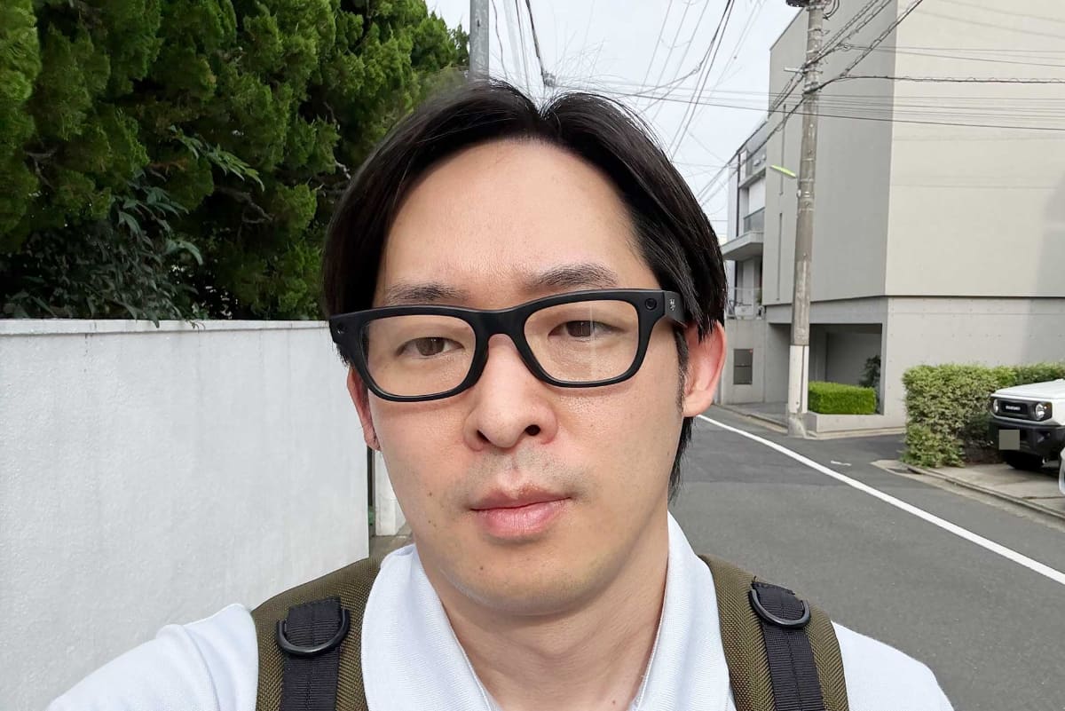 「Ray-Ban Meta Blayzer Optics」を装着したところ