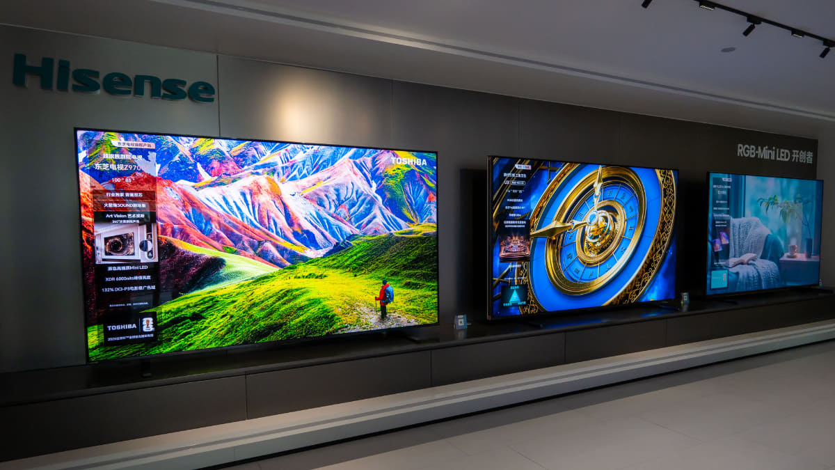 青島工場で製造されているRGBミニLED液晶テレビ