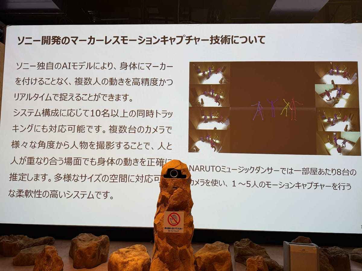 ソニーのマーカーレスモーションキャプチャー技術を活用している