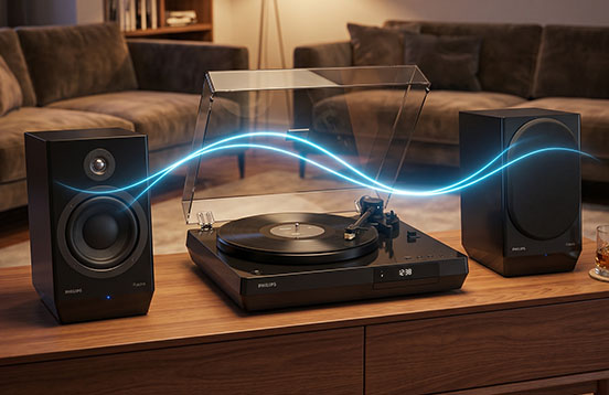 CD再生もできるレコードプレーヤー「Fidelio FT1」と、Bluetooth対応アクティブスピーカー「Fidelio FA3」