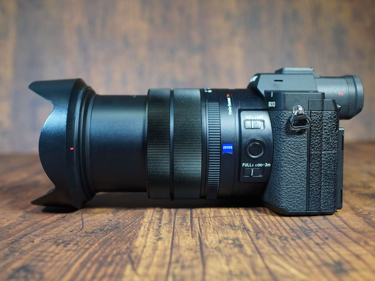 ワイド端24mmでのカメラ全長