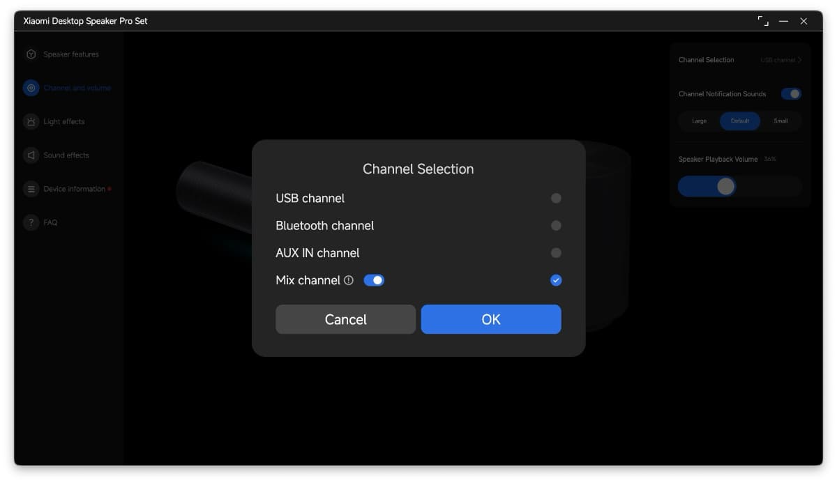 USBとAUXの両方が鳴らせる 「Mix Channel」
