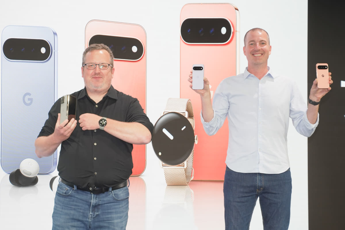 左からPixel Watch プロダクト マネジメント ディレクター　ライアン・クレムズ氏、Google Pixel プロダクト マネジメント シニアディレクター　ピーター・プルナスキー氏