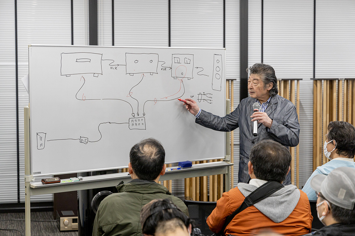 オーディオ評論家の福田雅光氏によるデモンストレーション