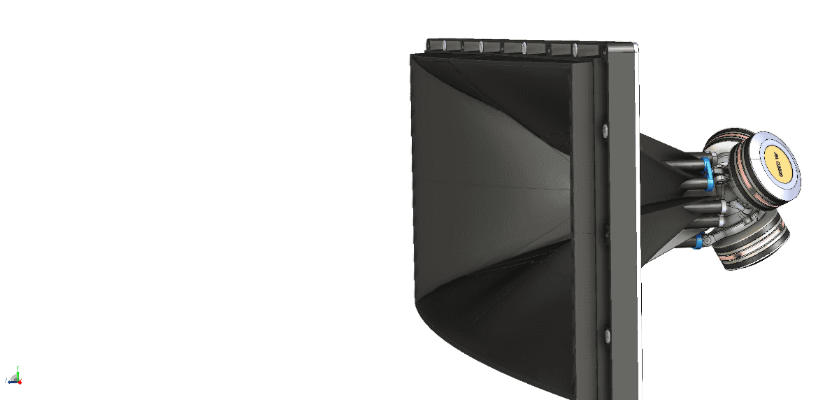 大型のSonoGlass製HDIホーンと組み合わせた