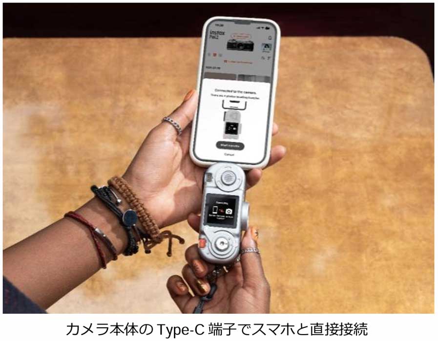 撮影した画像はBluetooth経由のほか、USB-C経由でスマホアプリに転送できる
