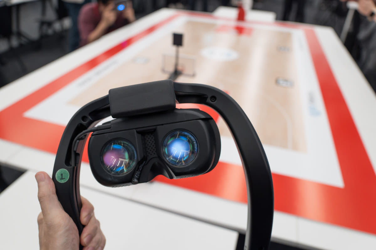 キヤノンのボリュメトリックビデオ技術とNTTデータの高速通信を活用した「3Dサテライトビューイング」を体験