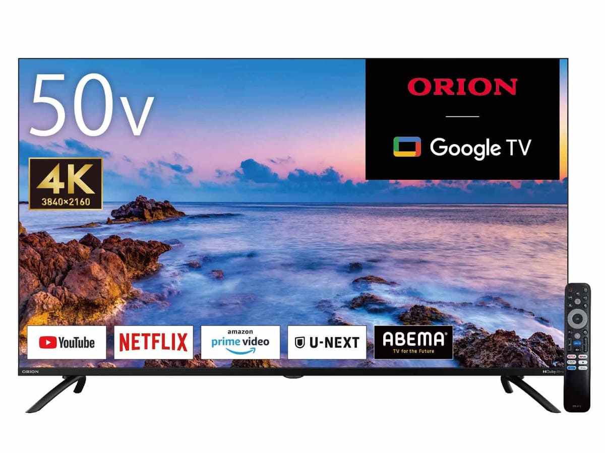 ORION 4K対応50V型DLG搭載チューナーレススマートテレビ(GLD502UC)