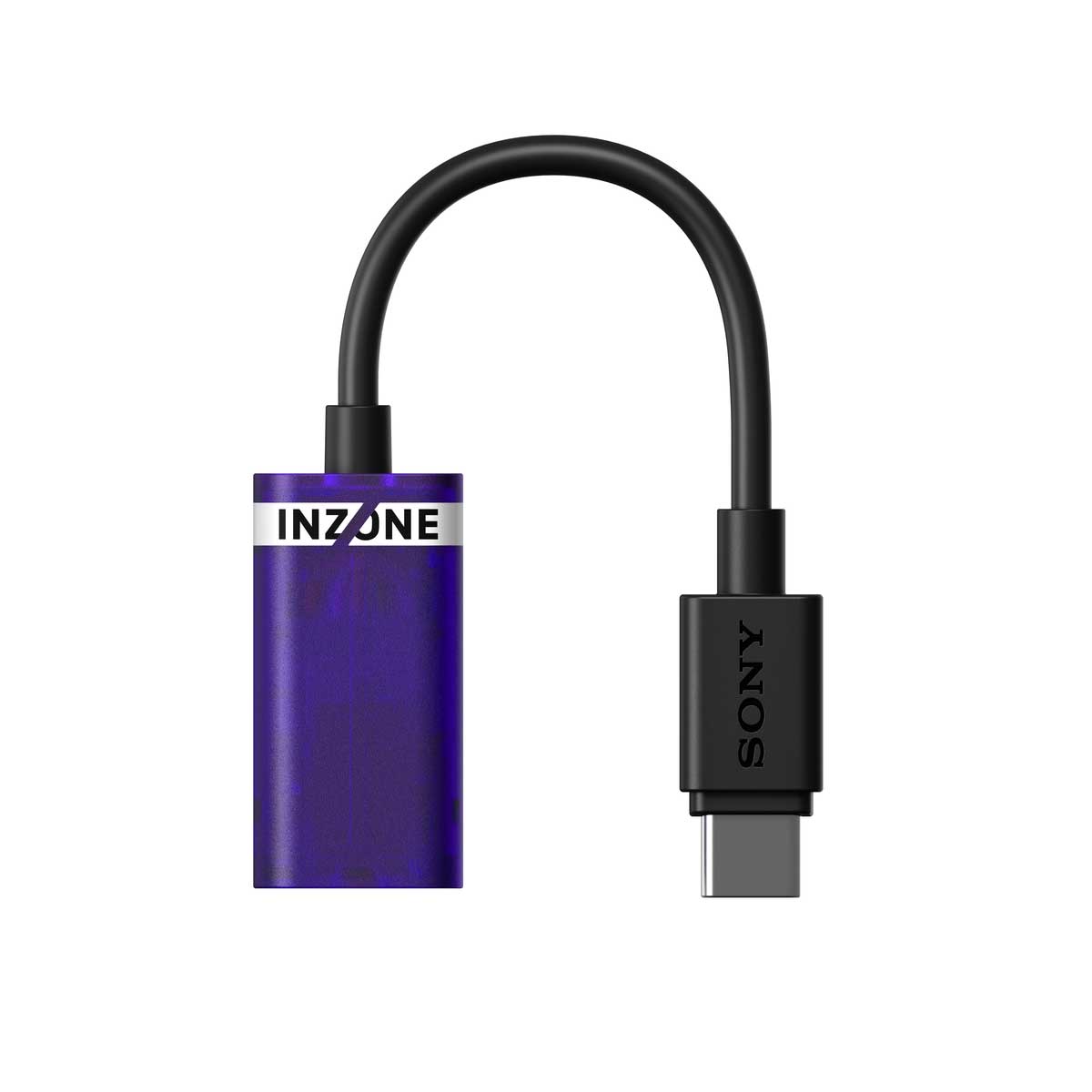 付属のUSB-Cオーディオボックスもパープルに