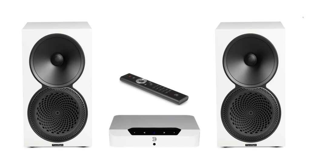 システム2(システム価格 220,000円)：BLUESOUND POWERNODE EDGE ＋ BLUESOUND リモコン RC1  ＋ Paradigm Premier 120B v2
