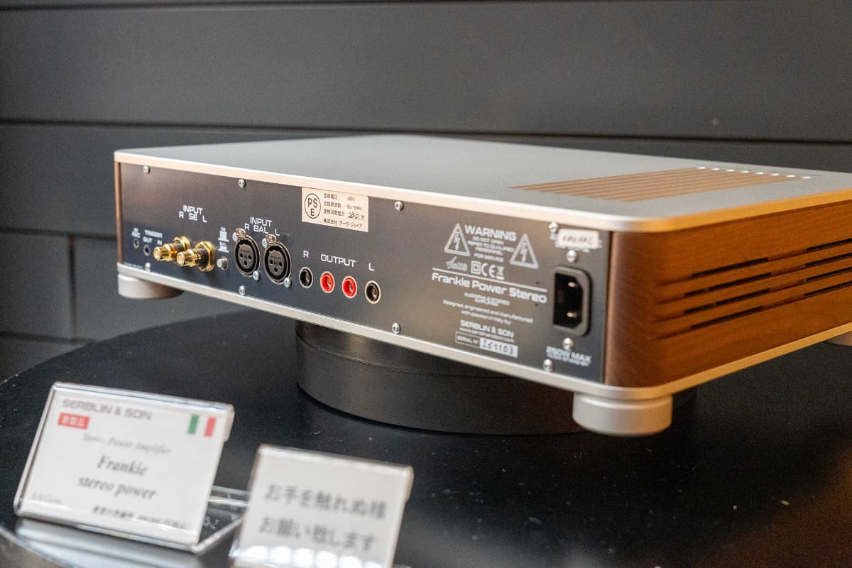 ステレオパワーアンプ「Frankie stereo power」の背面