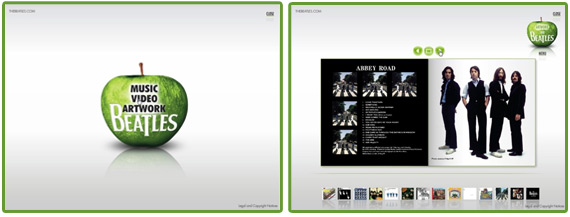 Flash画面。ジャケットなども表示される