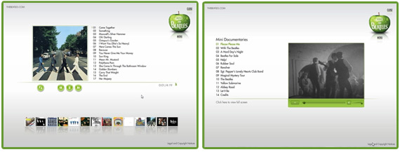 Flash画面。ジャケットなども表示される