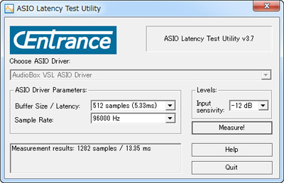 96kHz/512 samples(同)