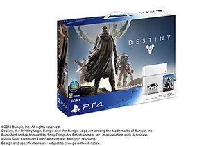 SCE、PS4新色のグレイシャー・ホワイトとゲーム「Destiny」のセット 
