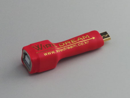 マイクロUSBとUSB Bの変換アダプタ