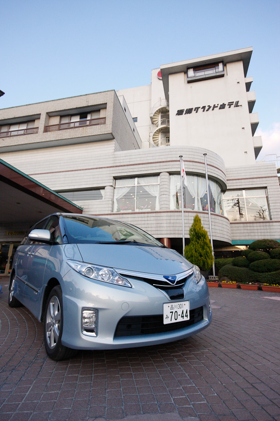 鷺温泉館のすぐそばにある湯郷グランドホテル。宴会場などもある大きなホテルだ