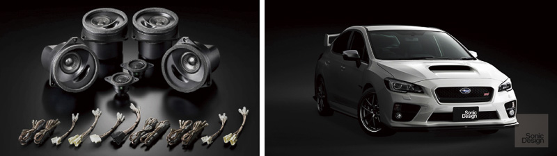 ソニックデザイン公式デモカーの「WRX STI」にはSonicPLUS ハイグレードモデルの「SFR-S01M」を装着